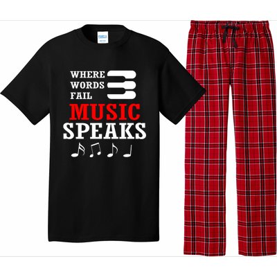 Where Words Fail Music Speaks Gift Pajama Set