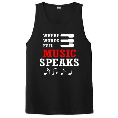 Where Words Fail Music Speaks Gift PosiCharge Competitor Tank