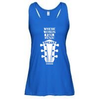 Where Words Fail Music Speaks Gift Meaningful Gift Ladies Essential Flowy Tank