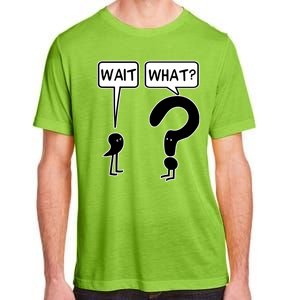 Wait What Funny Grammar Questioning Punctuation Adult ChromaSoft Performance T-Shirt