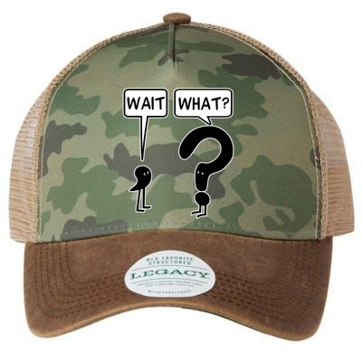Wait What Funny Grammar Questioning Punctuation Legacy Tie Dye Trucker Hat