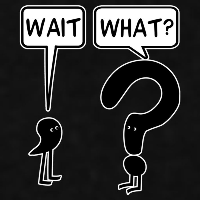 Wait What Funny Grammar Questioning Punctuation Ladies PosiCharge Tri-Blend Wicking Tank
