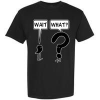 Wait What Funny Grammar Questioning Punctuation Garment-Dyed Heavyweight T-Shirt