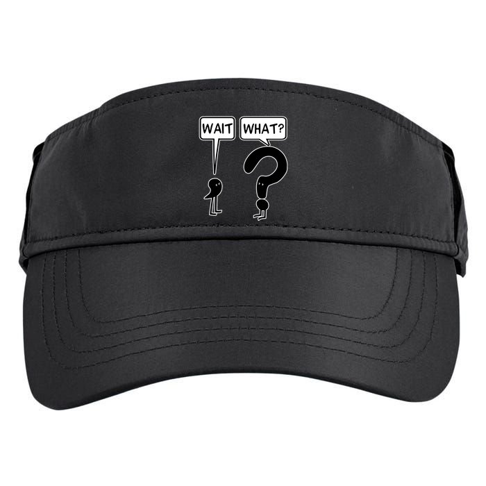 Wait What Funny Grammar Questioning Punctuation Adult Drive Performance Visor