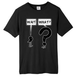 Wait What Funny Grammar Questioning Punctuation Tall Fusion ChromaSoft Performance T-Shirt