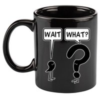 Wait What Funny Grammar Questioning Punctuation 11oz C Handle Ceramic Mug
