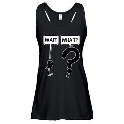 Wait What Funny Grammar Questioning Punctuation Ladies Essential Flowy Tank