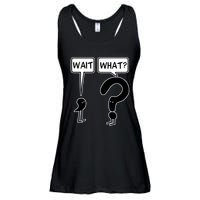 Wait What Funny Grammar Questioning Punctuation Ladies Essential Flowy Tank
