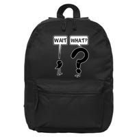 Wait What Funny Grammar Questioning Punctuation 16 in Basic Backpack