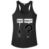 Wait What Funny Grammar Questioning Punctuation Ladies PosiCharge Competitor Racerback Tank