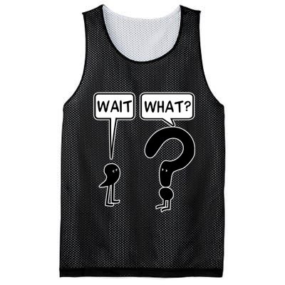 Wait What Funny Grammar Questioning Punctuation Mesh Reversible Basketball Jersey Tank