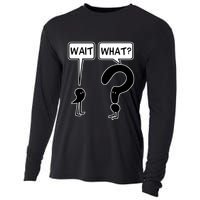 Wait What Funny Grammar Questioning Punctuation Cooling Performance Long Sleeve Crew