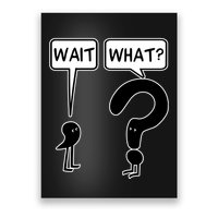 Wait What Funny Grammar Questioning Punctuation Poster