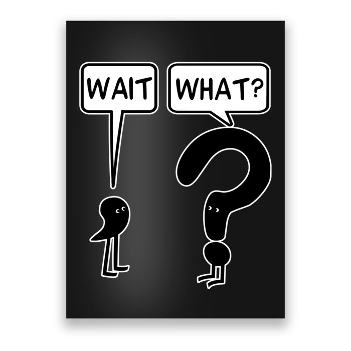 Wait What Funny Grammar Questioning Punctuation Poster