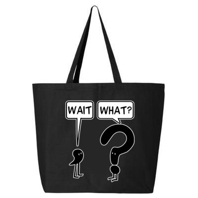 Wait What Funny Grammar Questioning Punctuation 25L Jumbo Tote