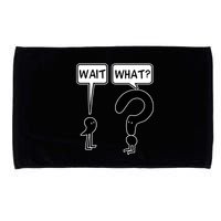 Wait What Funny Grammar Questioning Punctuation Microfiber Hand Towel