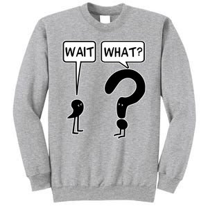 Wait What Funny Grammar Questioning Punctuation Sweatshirt