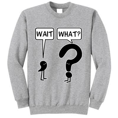 Wait What Funny Grammar Questioning Punctuation Sweatshirt