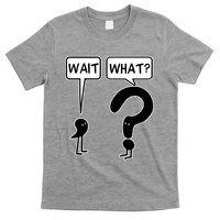 Wait What Funny Grammar Questioning Punctuation T-Shirt