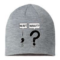 Wait What Funny Grammar Questioning Punctuation Sustainable Beanie