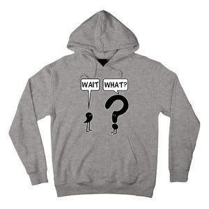 Wait What Funny Grammar Questioning Punctuation Tall Hoodie