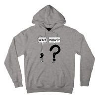 Wait What Funny Grammar Questioning Punctuation Tall Hoodie