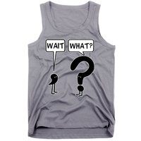 Wait What Funny Grammar Questioning Punctuation Tank Top