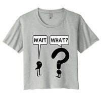 Wait What Funny Grammar Questioning Punctuation Crop Top