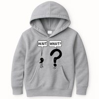 Wait What Funny Grammar Questioning Punctuation Kids Hoodie