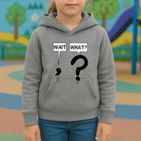 Wait What Funny Grammar Questioning Punctuation Kids Hoodie