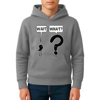 Wait What Funny Grammar Questioning Punctuation Kids Hoodie