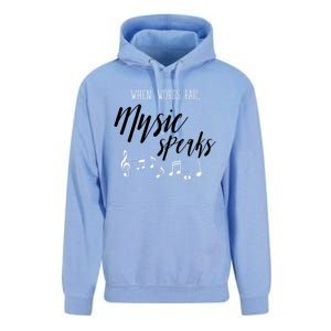 When Words Fail Music Speaks Cute Gift Unisex Surf Hoodie