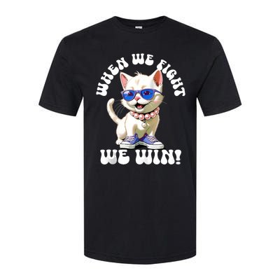 When We Fight We Win Kamala Harris Cat Lady Boho Softstyle® CVC T-Shirt