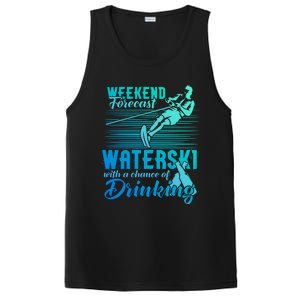 Waterski Weekend Forecast Ing Funny Gift Funny Water Skiing Cool Gift PosiCharge Competitor Tank