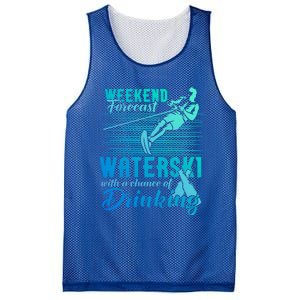 Waterski Weekend Forecast Ing Funny Gift Funny Water Skiing Cool Gift Mesh Reversible Basketball Jersey Tank