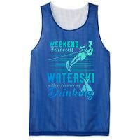 Waterski Weekend Forecast Ing Funny Gift Funny Water Skiing Cool Gift Mesh Reversible Basketball Jersey Tank