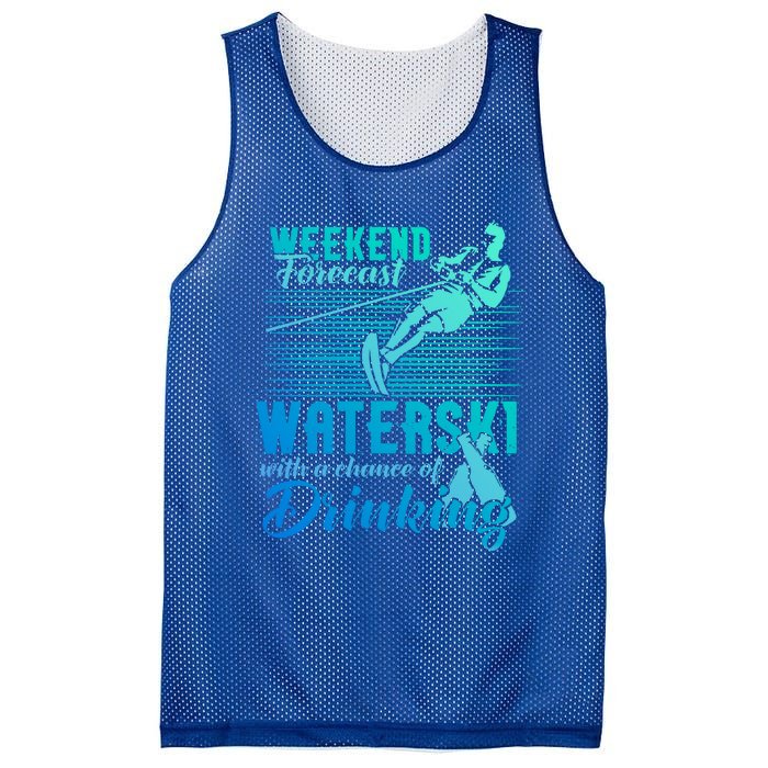 Waterski Weekend Forecast Ing Funny Gift Funny Water Skiing Cool Gift Mesh Reversible Basketball Jersey Tank