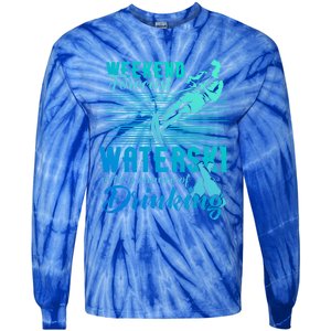 Waterski Weekend Forecast Ing Funny Gift Funny Water Skiing Cool Gift Tie-Dye Long Sleeve Shirt