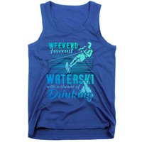 Waterski Weekend Forecast Ing Funny Gift Funny Water Skiing Cool Gift Tank Top