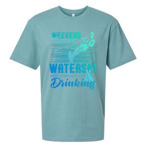 Waterski Weekend Forecast Ing Funny Gift Funny Water Skiing Cool Gift Sueded Cloud Jersey T-Shirt