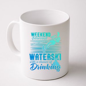 Waterski Weekend Forecast Ing Funny Gift Funny Water Skiing Cool Gift Coffee Mug