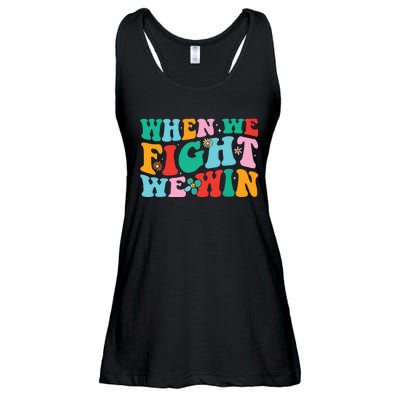 When We Fight We Win Groovy Ladies Essential Flowy Tank