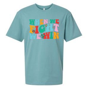 When We Fight We Win Groovy Sueded Cloud Jersey T-Shirt