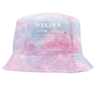 Welding Welder Funny Noun Definition Weld Tie-Dyed Bucket Hat