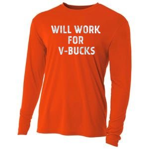 Will Work For Vbucks Cooling Performance Long Sleeve Crew