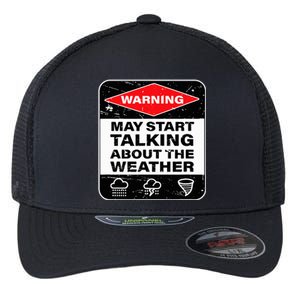 Weather Warning Funny Raining Storms Meteorology Flexfit Unipanel Trucker Cap