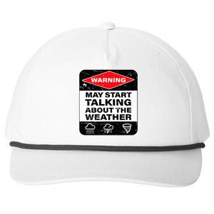 Weather Warning Funny Raining Storms Meteorology Snapback Five-Panel Rope Hat