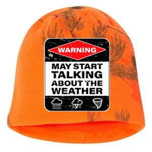 Weather Warning Funny Raining Storms Meteorology Kati - Camo Knit Beanie