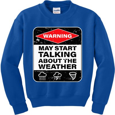 Weather Warning Funny Raining Storms Meteorology Kids Sweatshirt