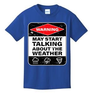 Weather Warning Funny Raining Storms Meteorology Kids T-Shirt